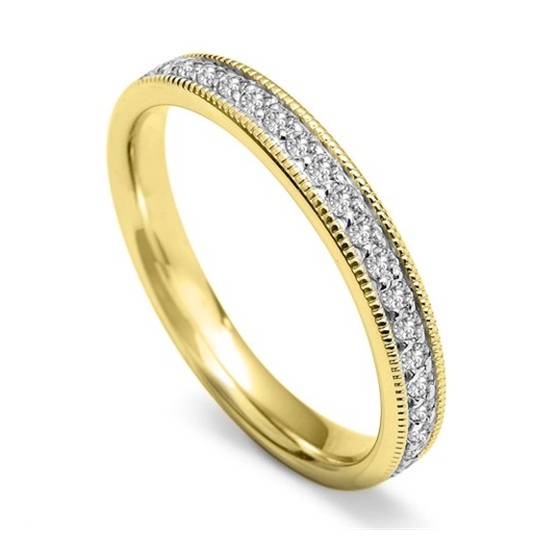 60% Round Diamond Vintage Wedding Ring