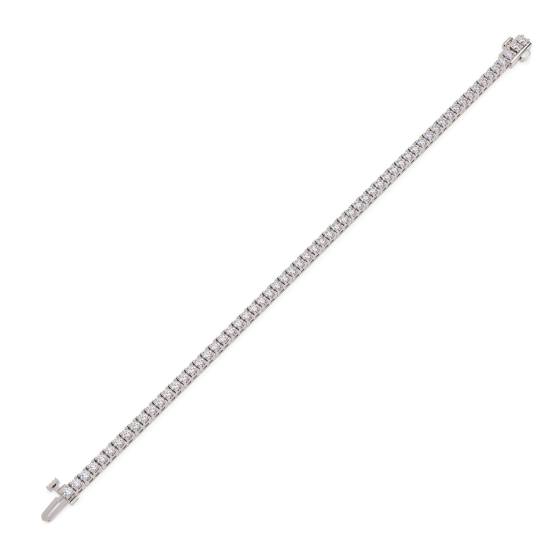 Single Row Round Diamond Tennis Bracelet