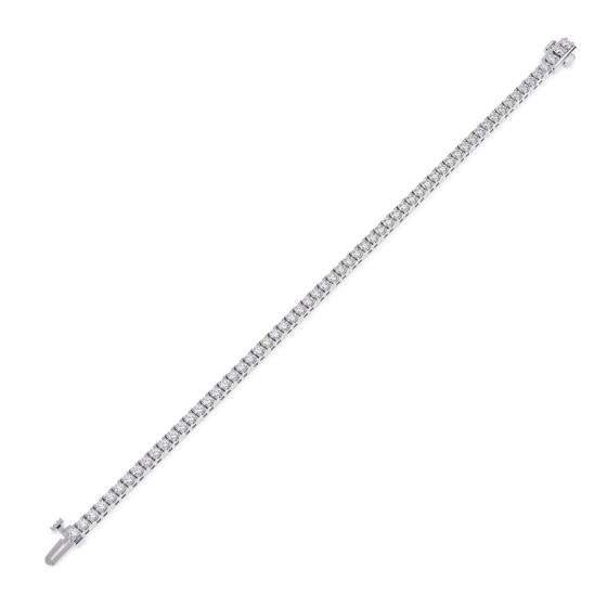 Single Row Round Diamond Tennis Bracelet