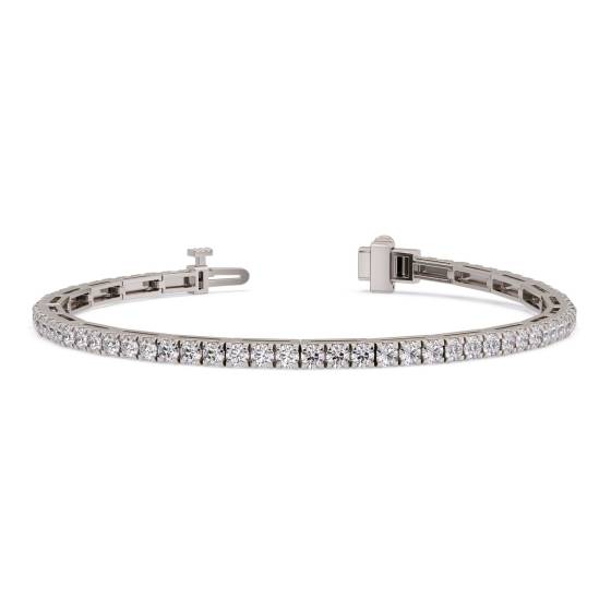 Traditional Single Row Round Diamond Tennis Bracelet