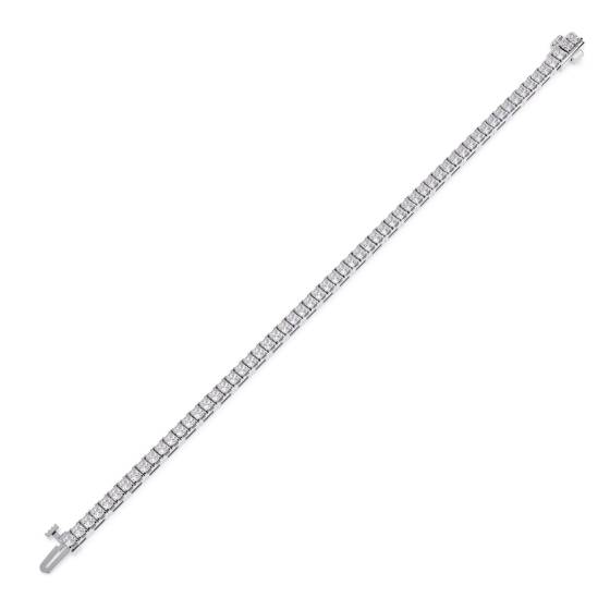 Single Row Princess Diamond Tennis Bracelet