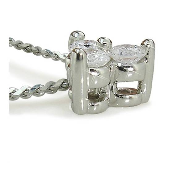 Modern Round Diamond Trilogy Pendant