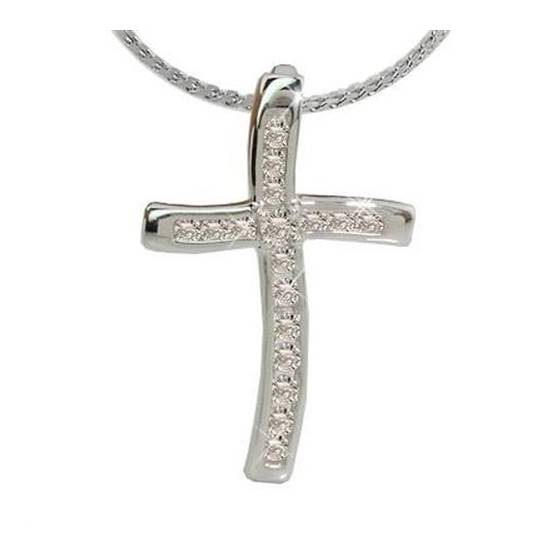 0.35ct SI/F-G Round Natural Diamond Cross Pendant