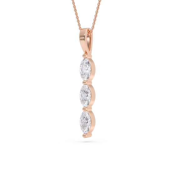 Classic Marquise Diamond Trilogy Pendant