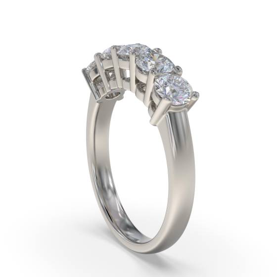 0.50ct I1/G 5 Stone Natural Diamond Ring