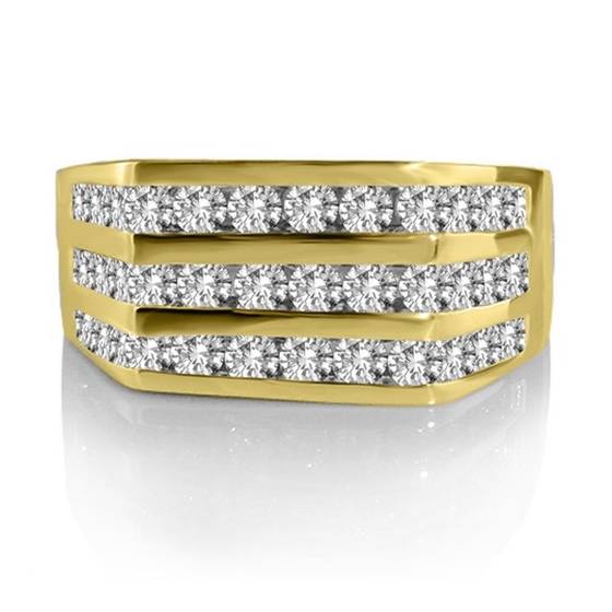 1.06ct VS/E-F Round Natural Diamond Mens Ring