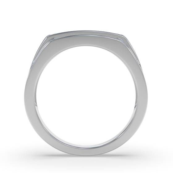 4mm Mens Round Diamond Ring