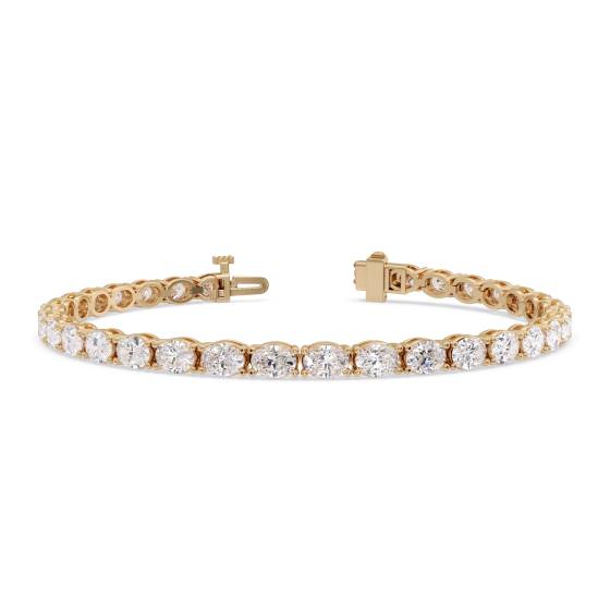 10ct Oval Diamond Horizontal Set Designer Bracelet