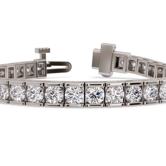 Modern Round Diamond Tennis Bracelet