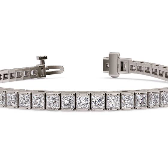 Unique Princess Diamond Tennis Bracelet