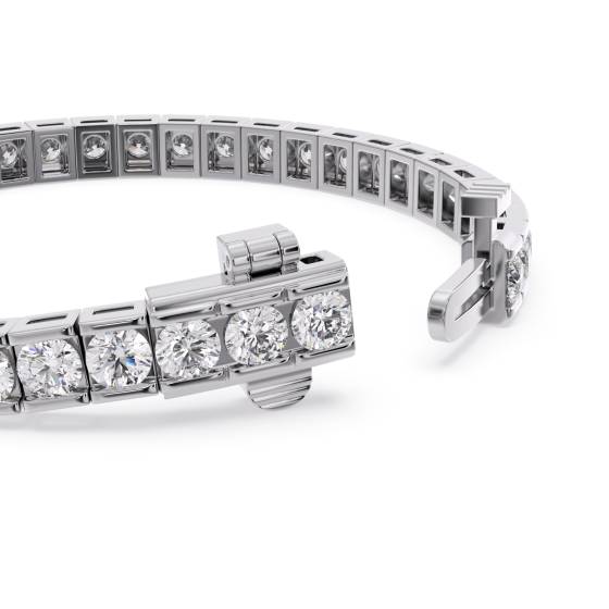 Modern Round Diamond Tennis Bracelet