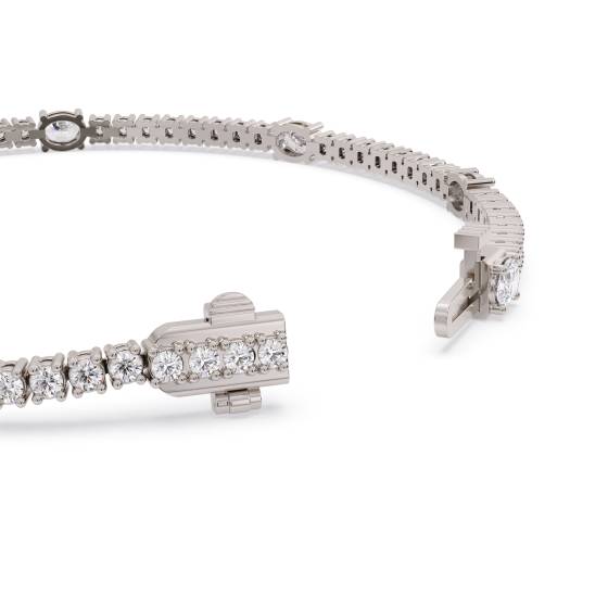 4ct Oval and Round Diamond Designer Bracelet
