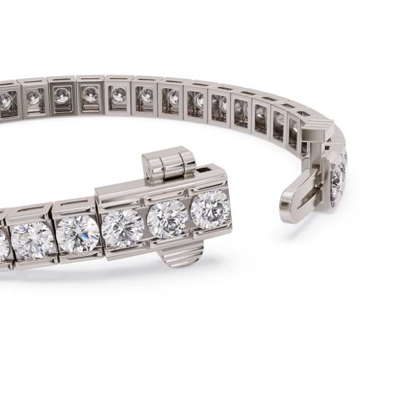 Modern Round Diamond Tennis Bracelet