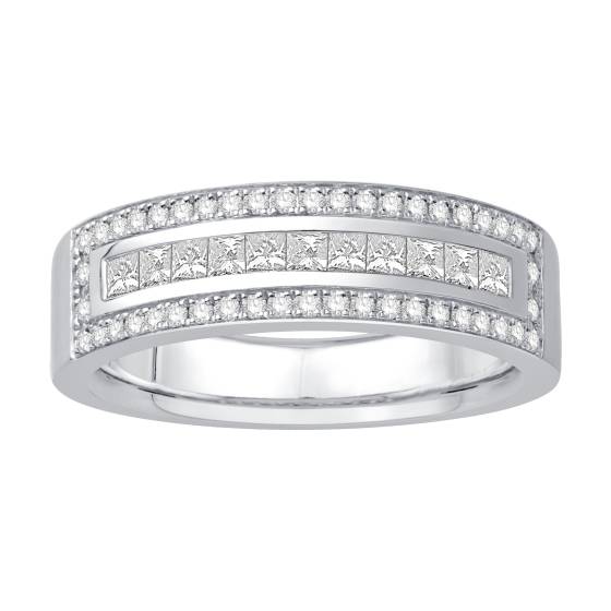 Mens Diamond Set Wedding Band