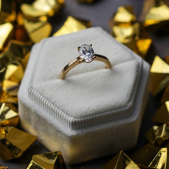 Oval Diamond Engagement Ring