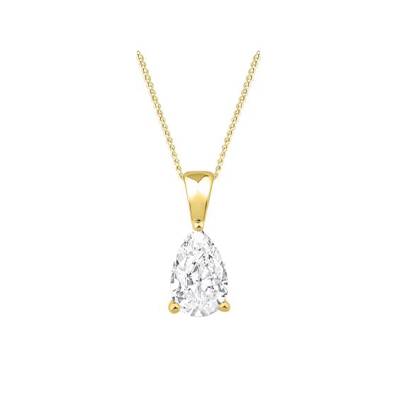 Labgrown Diamond Pear Solitaire Pendant