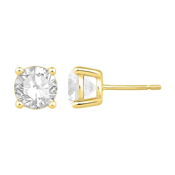 4.00ct VVS1/D-E Round Cut Labgrown Four Claw Stud Earrings
