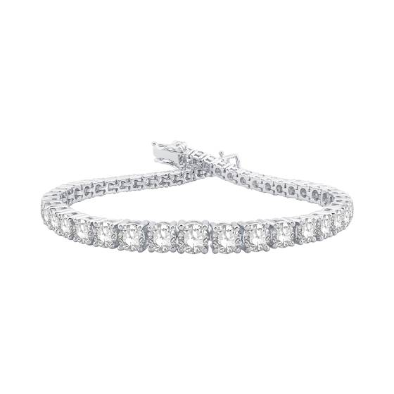 10ct Center Graduated Round Diamond Designer Bracelet