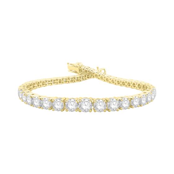 10ct Center Graduated Round Diamond Designer Bracelet