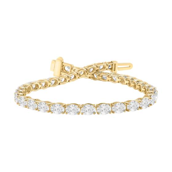 7ct Oval Diamond Horizontal Set Designer Bracelet