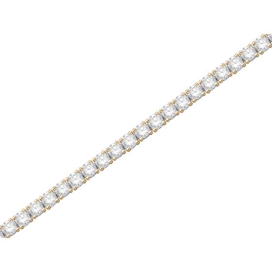 5.25ct VVS1/D-E 7.12Inches Round Cut Labgrown Tennis Bracelet