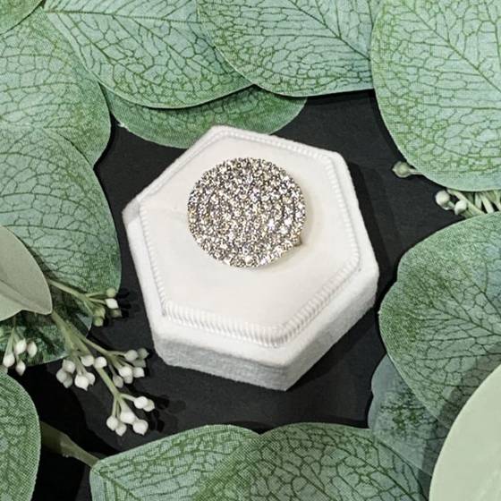 3.00ct VS/F-G Round Natural Diamond Cluster Ring