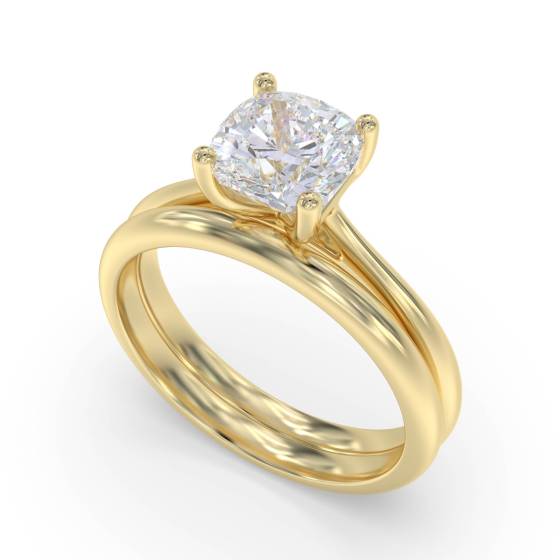Cushion Diamond Solitaire Engagement Ring