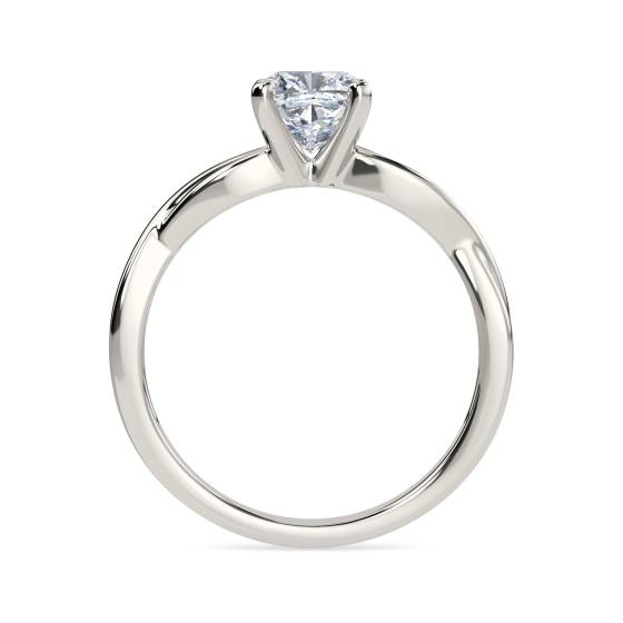 Infinity Love Swirl Cushion Diamond Engagement Ring