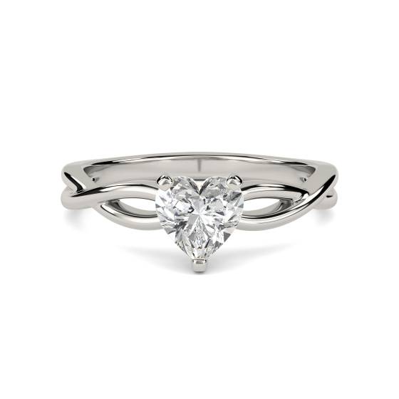 Infinity Love Swirl Heart Diamond Engagement Ring