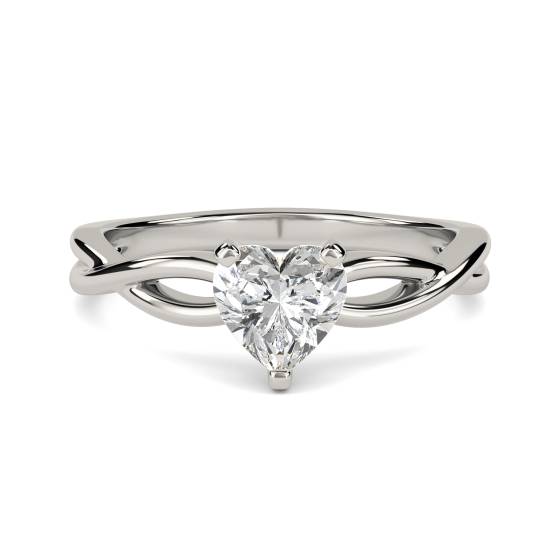 Infinity Love Swirl Heart Diamond Engagement Ring