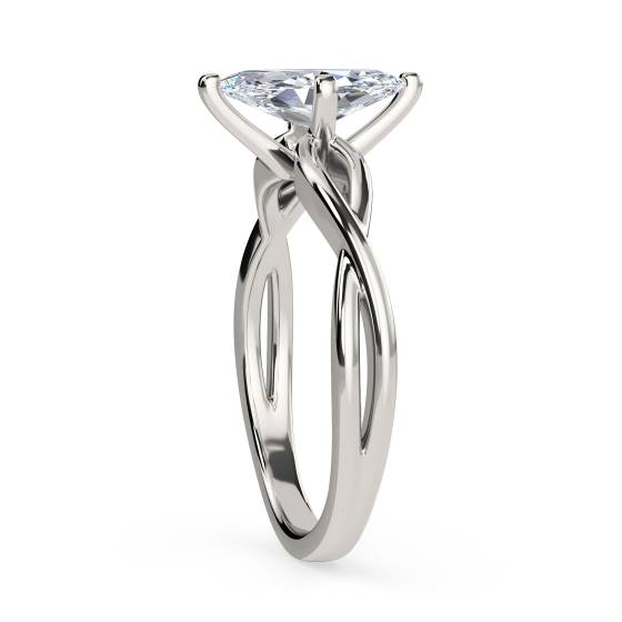 Infinity Love Swirl Marquise Diamond Engagement Ring