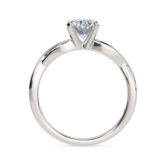 Infinity Love Swirl Oval Diamond Engagement Ring