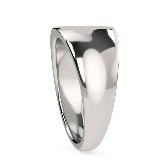 Round Diamond Gents Oval Signet Ring