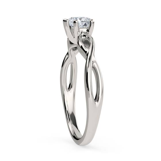 Infinity Love Swirl Heart Diamond Engagement Ring