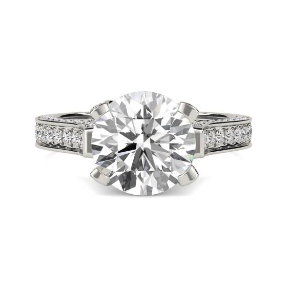 Modern Round Diamond Vintage Ring