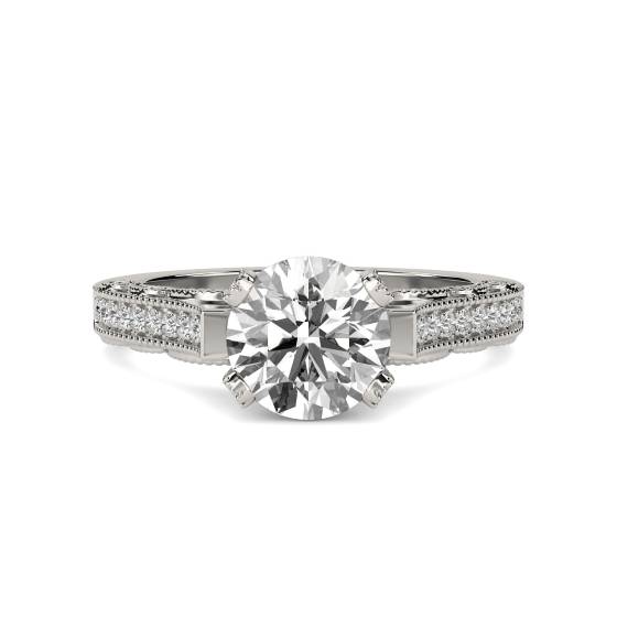 Unique Round Diamond Vintage Ring