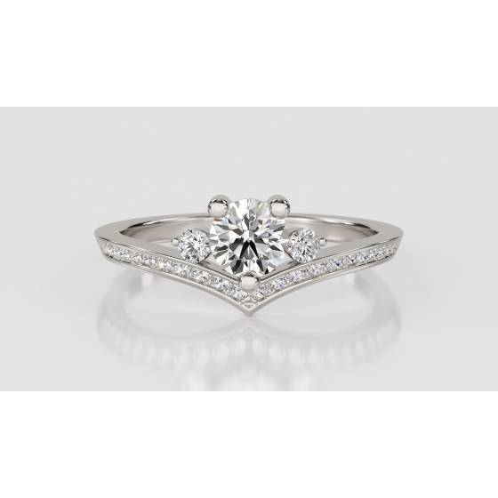 Modern Round Diamond Designer Ring