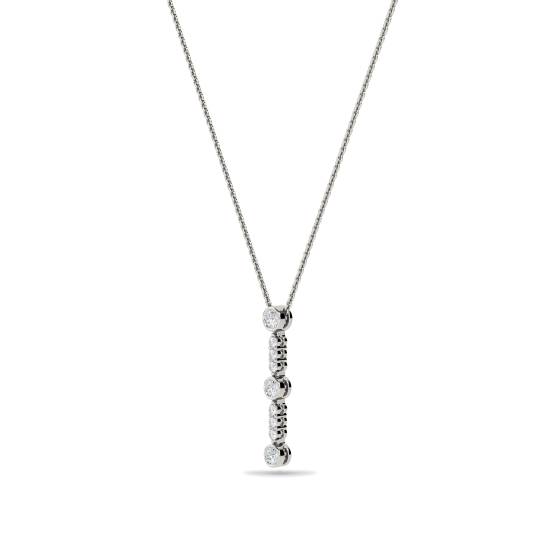 Elegant Round Diamond Trilogy Pendant