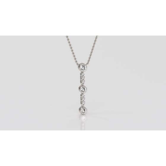 Elegant Round Diamond Trilogy Pendant