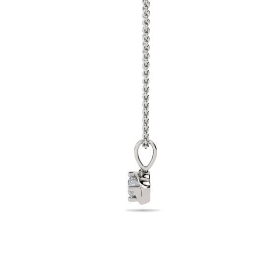 Love Knot Round Diamond Solitare Pendant