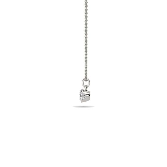Cradle Round Diamond Solitaire Pendant
