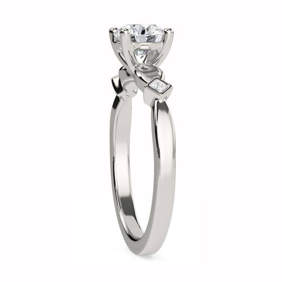 Round and Princess Diamond Designer Ring