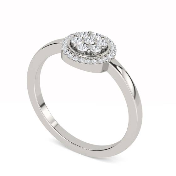 0.50ct Elegant Round Diamond Cluster Ring