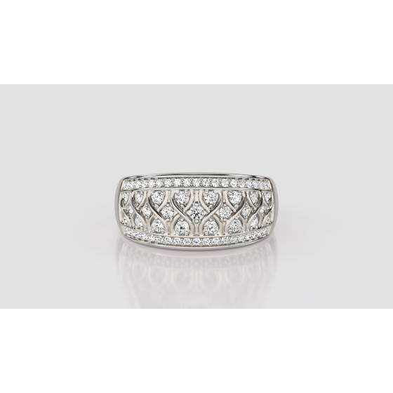 12.5mm Designer Cluster Dress Ring