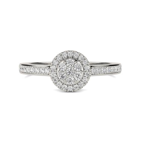 0.50ct Elegant Round Diamond Cluster Ring
