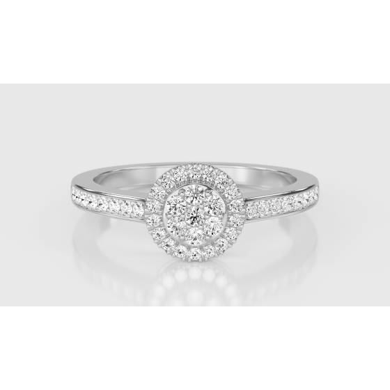 0.50ct Elegant Round Diamond Cluster Ring