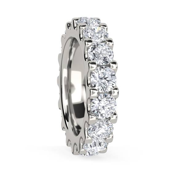 4.00ct VVS/E-F Lab Grown Elegant Round Diamond Full Eternity Ring