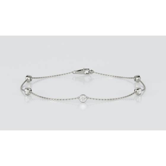 0.50ct Classic Round Diamond Chain Bracelet