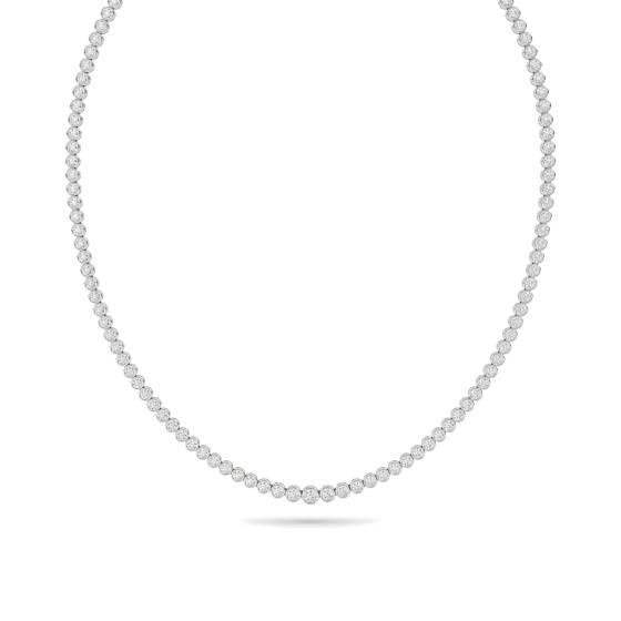 Bezel Set Tennis Necklace