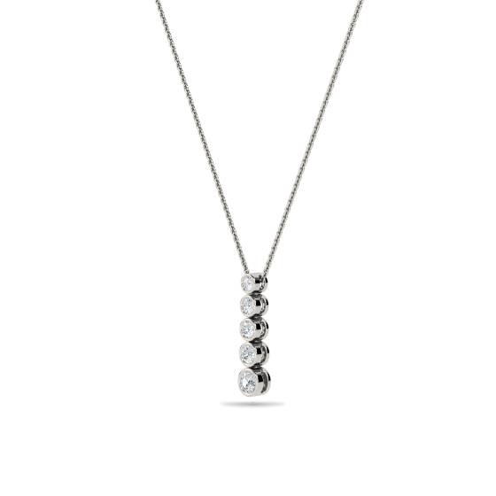 Classic Round Diamond Journey Pendant